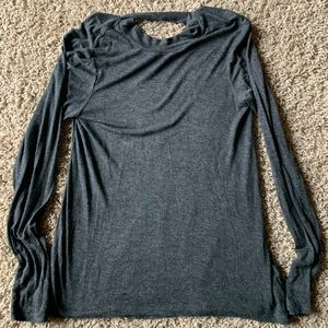 Dark grey long sleeved top
